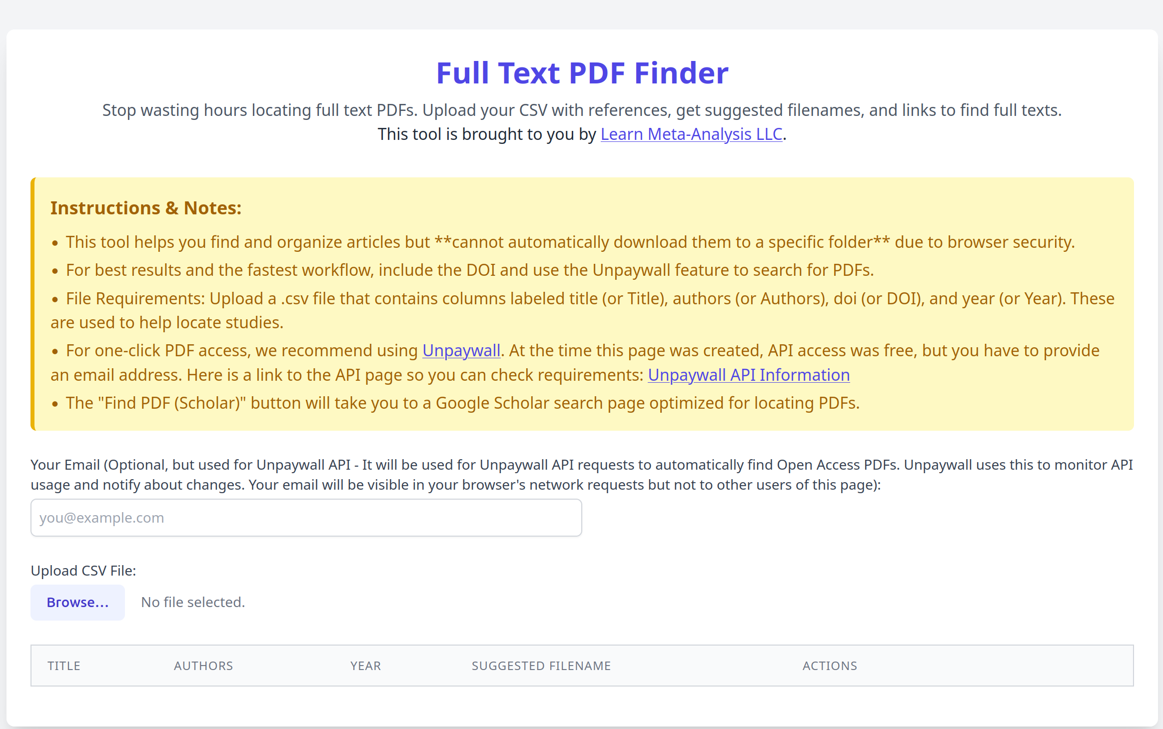 Full-Text Finder screenshot